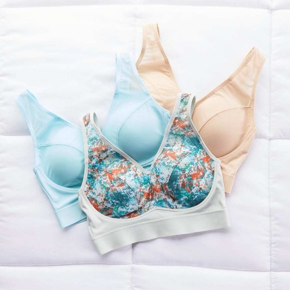 Rhonda Shear 3-pack Mesh Front Leisure Bra SMALL - Picture 7 of 8